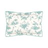 V&A Garden Of Love Reversible King Duvet Cover Set Soft Teal Oxf co