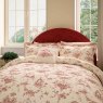 V&A Garden Of Love Reversible Single Duvet Cover Set Red Oxf HOB