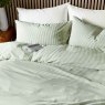 Helena Springfield Calico & Chalk Twill Stripe King Duvet Cover Set Green Overhead