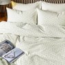 Helena Springfield Calico & Chalk Twill Stripe Single Duvet Cover Set Green Overhead