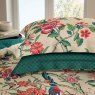 V&A Chinese Magpie Standard Pillowcase Pair Green close Up 