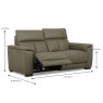 Tuscany 2 Seater Electric Reclining Sofa With USB Charging Port Leather Category 20 BX & NW 2