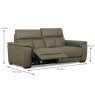Tuscany 2.5 Seater Electric Reclining Sofa With USB Charging Port Leather Category 20 BX & NW 2