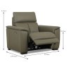 Tuscany Electric Reclining Armchair With USB Charging Port Leather Category 20 BX & NW 2