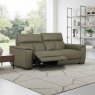 Tuscany 3 Seater Electric Reclining Sofa With USB Charging Port Leather Category 20 BX & NW 1