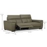 Tuscany 3 Seater Electric Reclining Sofa With USB Charging Port Leather Category 20 BX & NW 2