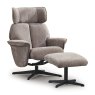 Darling Swivel & Reclining Armchair +  Footstool Fabric Stone