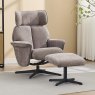 Darling Swivel & Reclining Armchair +  Footstool Fabric Stone Lifestyle