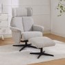 Darling Swivel & Reclining Armchair +  Footstool Fabric Pearl Grey Lifestyle