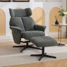 Darling Swivel & Reclining Armchair +  Footstool Fabric Winter Moss Lifestyle