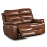 Bassano 2 Seater Electric Reclining Sofa Leather Tan
