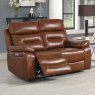 Bassano 2 Seater Electric Reclining Sofa Leather Tan Lifestyle