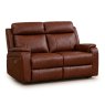 Formello 2 Seater Electric Reclining Sofa Leather Tan