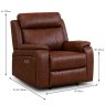 Formello Electric Reclining Armchair Leather Tan Dimensions