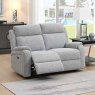 Formello 2 Seater Electric Reclining Sofa Fabric Silver Lifestyle