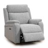 Formello Electric Reclining Armchair Fabric Silver