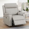 Formello Electric Reclining Armchair Leather Light Grey Lifestyle