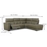 Tuscany 4+ Seater Electric Reclining Corner Sofa With Terminal Chaise LHF Leather Category 20 