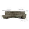 Tuscany 4+ Seater Electric Reclining Corner Sofa With Terminal Chaise LHF Leather Category 20 BX/NW1