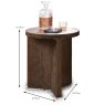 Cali Side/Lamp Table Walnut Dimensions
