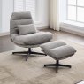 Pichu Swivel Chair & Footstool Fabric Grey Lifestyle