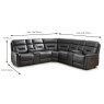 Francesco 5 Seater Electric Reclining Corner Sofa With 2 Consoles Faux Suede Grey Dimensions