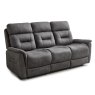 Francesco 3 Seater Electric Reclining Sofa Faux Suede Grey