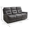 Francesco 3 Seater Electric Reclining Sofa Faux Suede Grey Dimensions