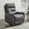Francesco Electric Reclining Armchair Faux Suede Grey Lifestyle