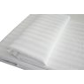 Hotel Stripe Single Flat Sheet White