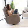 Fama Kim Manual Reclining Armchair Fabric Series 6 Lifestyle In Use