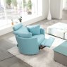 Fama Moon Electric Reclining & Swivel Armchair Ciervo Leather