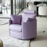 Fama Moon Electric Reclining & Swivel Armchair Ciervo Leather