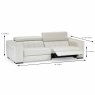 Natuzzi Editions Zanotti 3 Seater Electric Reclining Sofa Leather Category 20 Measurement