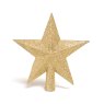 Shatterproof Christmas Tree Star With Glitter Light Gold 19cm