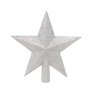 Shatterproof Christmas Tree Star With Glitter Silver 19cm