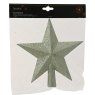 Shatterproof Christmas Tree Star With Glitter Matcha Green 19cm