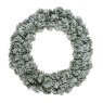 Snowy Imperial Wreath Green & White 4ft/120cm