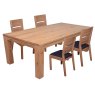 Castillo Wild Oak 6-8 Person Dining Table & 4 Slatted Dining Chair c/w Fabric Seat Pad