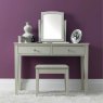 Julie Bedroom Stool With Upholstered Seat Pad Grey