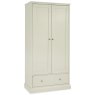 Julie 2 Door Wardrobe With 1 Storage Drawer Grey