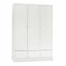 Julie 3 Door Wardrobe With 3 Storage Drawers White