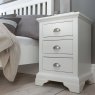 Lipari White Painted 3 Drawer Bedside Locker