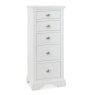 Lipari White Painted 5 Drawer Tallboy