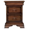 Normandie 3 Drawer Bedside Locker Mahogany 