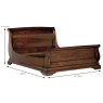 Normandie Super King (180cm) High End Bedstead Mahogany Dimensions