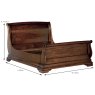 Normandie Double (135cm) High End Bedstead Mahogany Dimensions