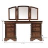 Normandie Dressing Table With Vanity Mirror Mahogany Dimensions