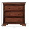 Normandie 4 Drawer Wide Chest Of Drawers Mahogany Dimensions