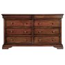 Normandie 4 + 4 Wide Chest Of Drawers Mahogany